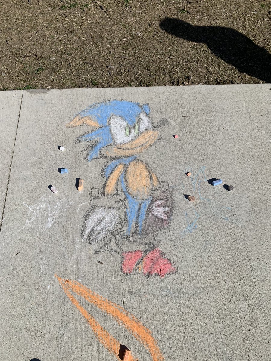 In awe of the talent of one of my first grade students. Our class reached one of their goals of having chalk time from our Apex Leadership fundraiser and they LOVED it! Had to show off this awesome artwork! 🐾 #BES <a href="/Buda_Bulldogs/">Buda Elementary</a>