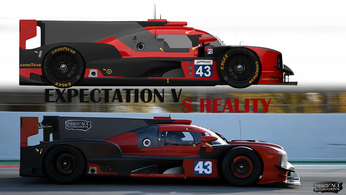KEO_RACING's tweet photo. Tell us what you think about our livery #ExpectationVsReality 👇 #KEOrACE #Dallara #LMP2 https://t.co/lqkZknfqtz