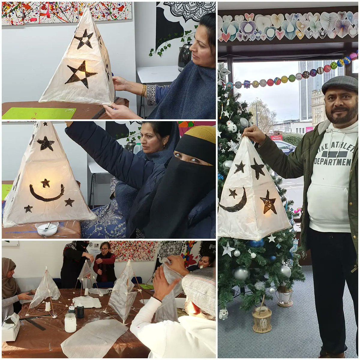 arts2healUK's tweet photo. Our ESOL social mixing group are getting ready for the Festival of light lantern parade in B/burn Sunday the 18th-join us!!
We are so impressed with the quality of artwork for first time artists!! @BwDAdultLearn @LearnEnglishBwD
#ourcommunityourfuture #learningenglishtogether https://t.co/BHIwZ7fPhu
