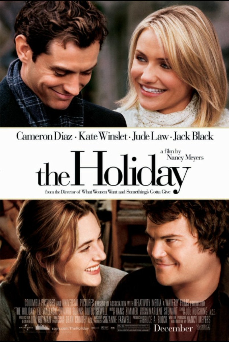 #NowWatching #NowPlaying 

The Holiday (2006)

Directed by Nancy Meyers

Starring Jude Law, Cameron Diaz, Kate Winslet & Jack Black

*My 796th film watched in 2021* https://t.co/LyOtvMy5Hm