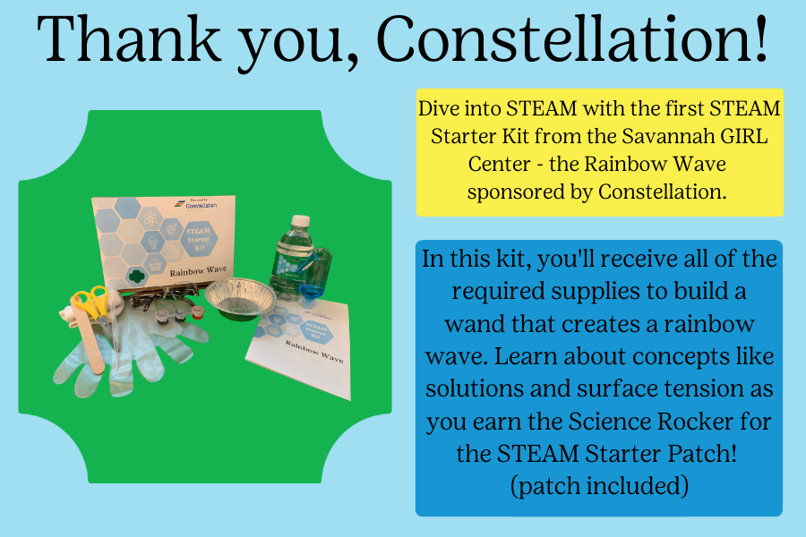 Thank you, <a href="/ConstellationEG/">Constellation</a> for your support and dedication to our STEAM Start Kit! We are so grateful to you! #constellationcommunitychampions These kits are available for purchase at our Savannah shop! $15 (shipping available for additional cost). Contact the shop today!!