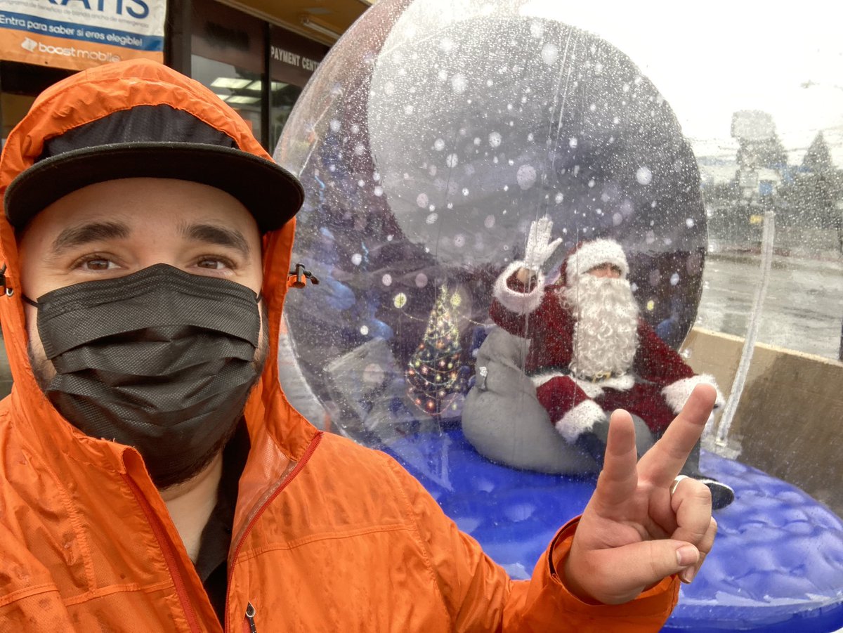 Rain won’t stop Santa from giving joy to children in L.A.
