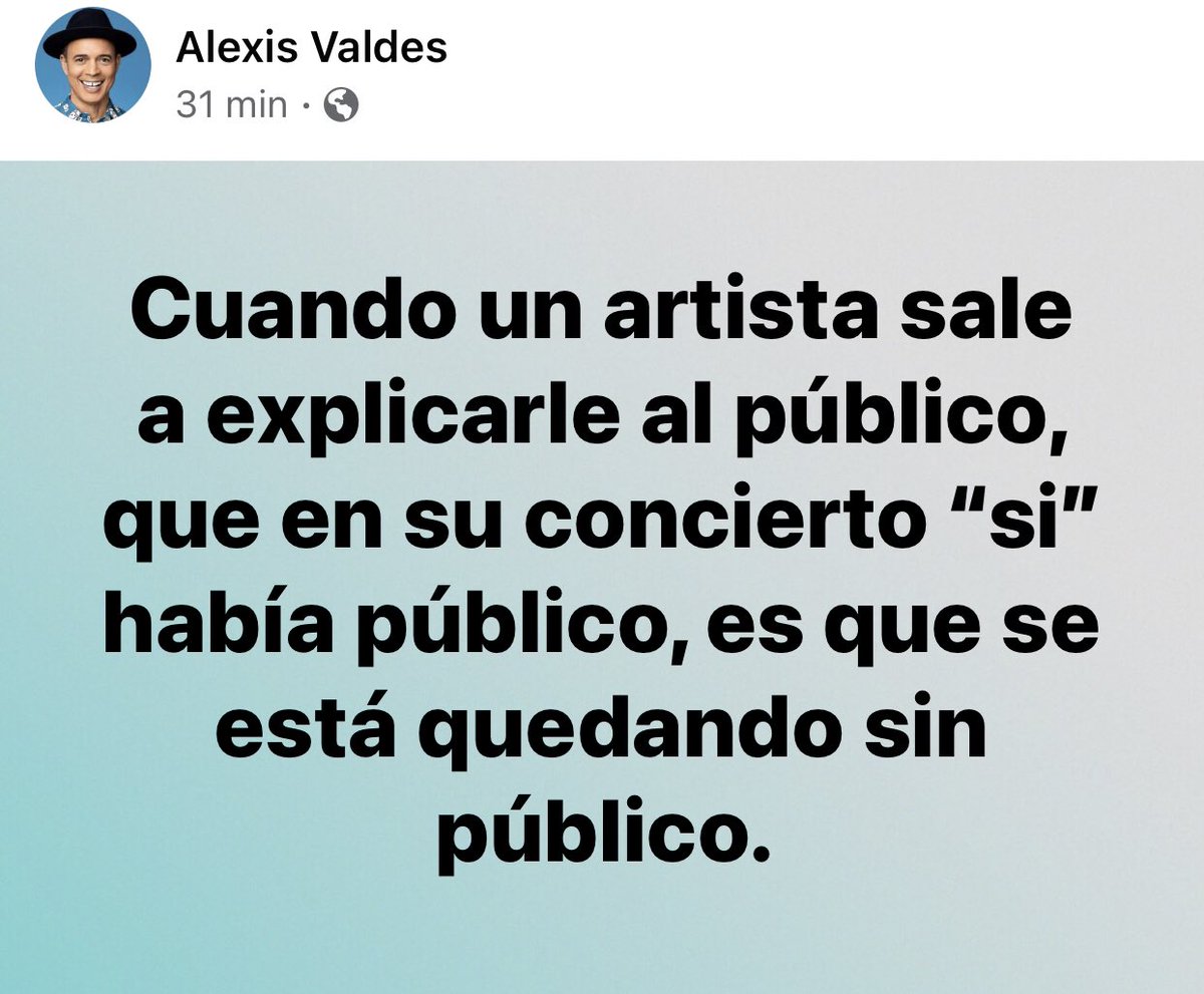 CubaBella13's tweet image. Directo al pecho al cantante q tiene según él un público anormal.