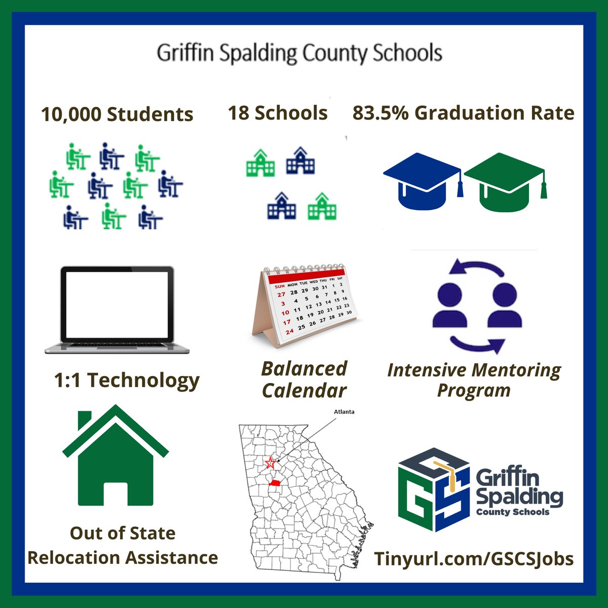 Ask me why people choose <a href="/GriffinSpalding/">Griffin-Spalding K12</a>! Come join us! Now accepting applications for the 22-23 academic year! Tinyurl.com/GSCSJOBS