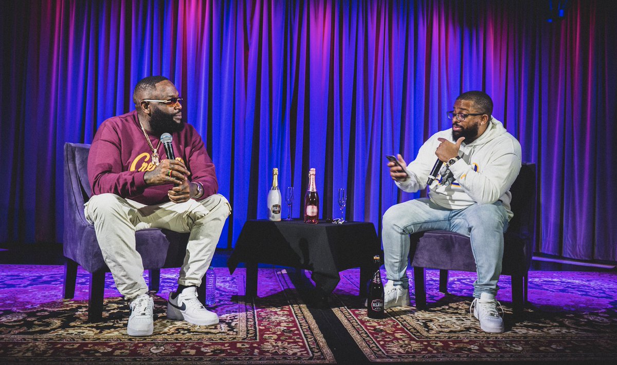 In anticipation of ‘Richer Than I Ever Been’ dropping tonight, @RickRoss sat down with @TheRealCL24 at the @GRAMMYMuseum to discuss his upcoming album and reflect on his incredible career of accomplishments!  🥂🎉 