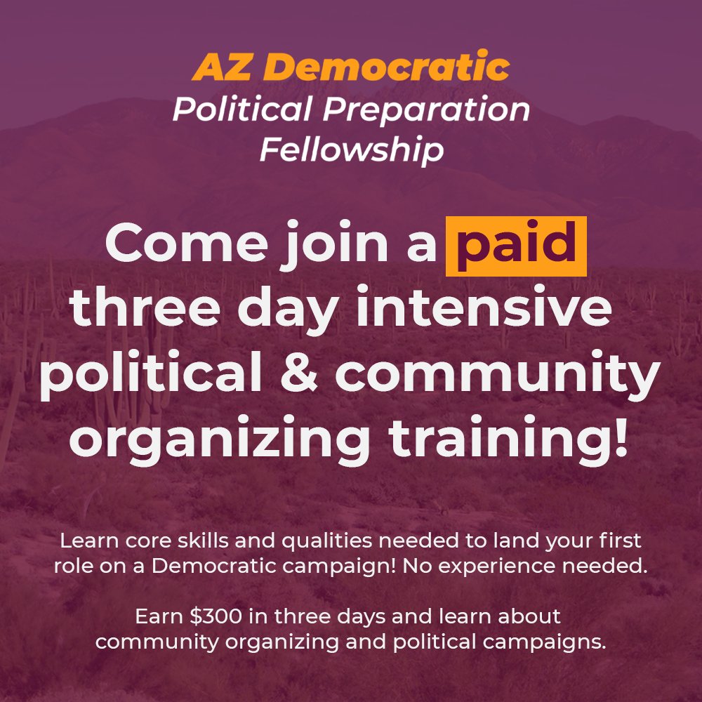 lorenzalramirez's tweet photo. For so many, it's not intuitive to know how campaigns work / what being an organizer entails (this was once me)!

That's why I'm EXTRA proud that @MissionForAZ has launched a PAID fellowship to introduce participants to organizing &amp; give them the training/skills they need: https://t.co/GAUG8512DM