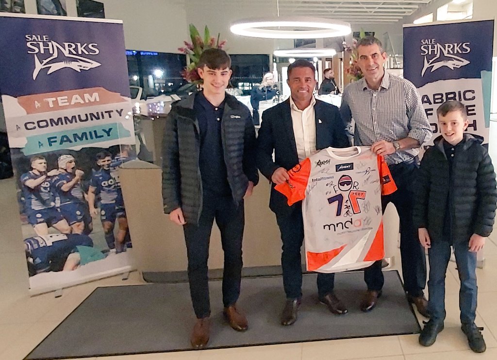 Thanks <a href="/Bentley_Manc/">Bentley Manchester</a> for a superb evening with <a href="/Bugatti/">Bugatti</a> <a href="/Manutuilagi/">MTU</a> <a href="/Jason15Robinson/">Jason Robinson</a> 👏 <a href="/redmoorhealth/">Redmoor Health</a> <a href="/MarcSchmid/">Marc Schmid</a> <a href="/SaleSharksRugby/">Sale Sharks 🦈</a> 
The Attempt: 7 Ironmans 7 days for  
 <a href="/Rob7Burrow/">Rob Burrow CBE</a> <a href="/mndassoc/">MND Association</a> <a href="/mndVIPteam/">MND Assoc VIP & Events Team</a> 
<a href="/SamBurgess8/">Sam Burgess</a> 
<a href="/Cristiano/">Cristiano Ronaldo</a> 
Just follow, RT, ❤ share thanks so much
❤