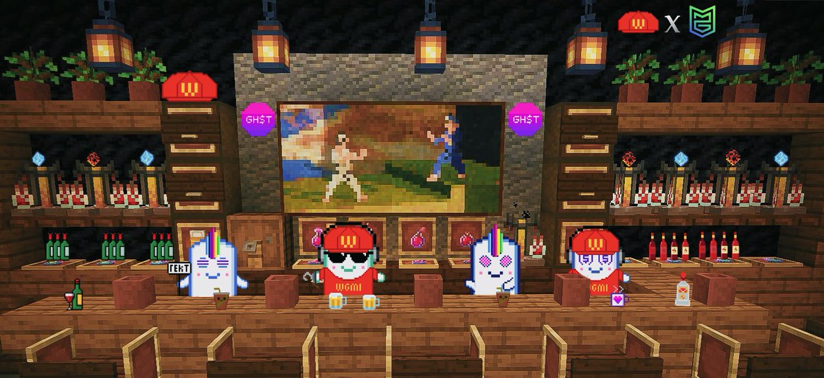 Metaguild's tweet photo. .@Aavegotchi is still early! We and our #bestfrens @WagmiWarriors are All Going to Make It! That's why we can talk in #Gotchiverse bar and get some drinks all day long. https://t.co/0bZ6T4wL5u