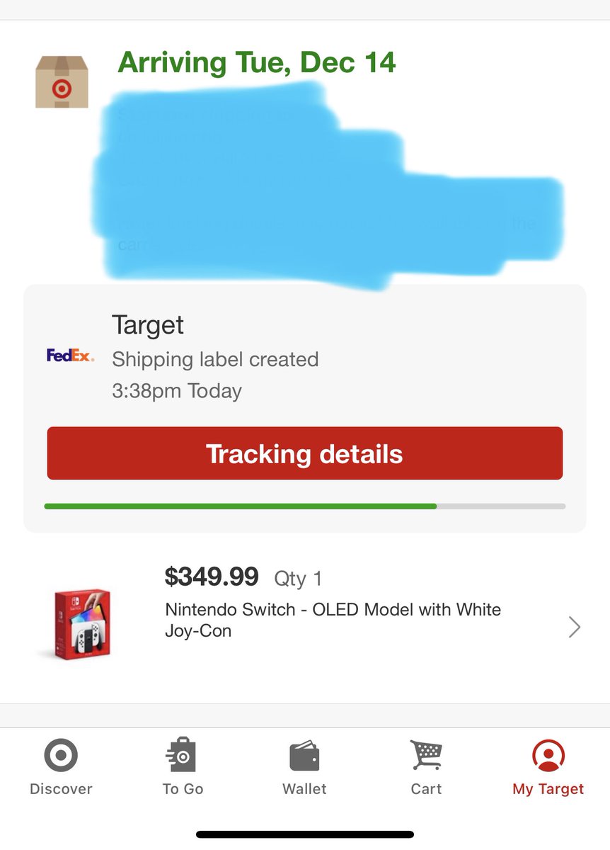OfficialDanielC's tweet photo. @SwitchStockNews Mine is shipped thanks to your tweet and the surplus of target, also they only allow to purchase 1 at a time online per order. That helps filter alot of the bots 🤖 https://t.co/7w1EdzKLcG