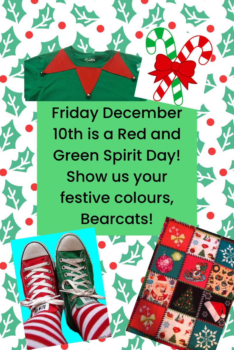 Red &amp; Green spirit day!