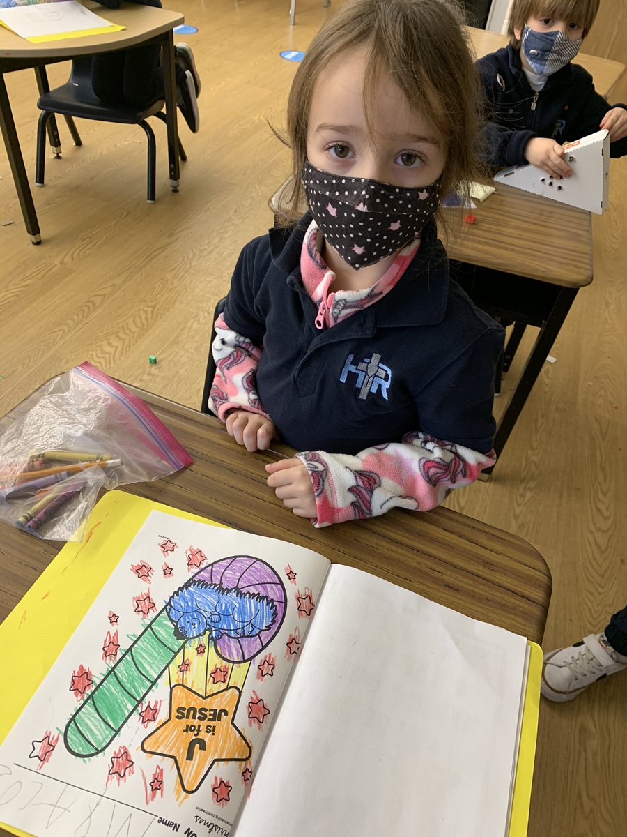 J is for Jesus! 🌟 #hcdsbk our letter of the week matched our Colour meditation today