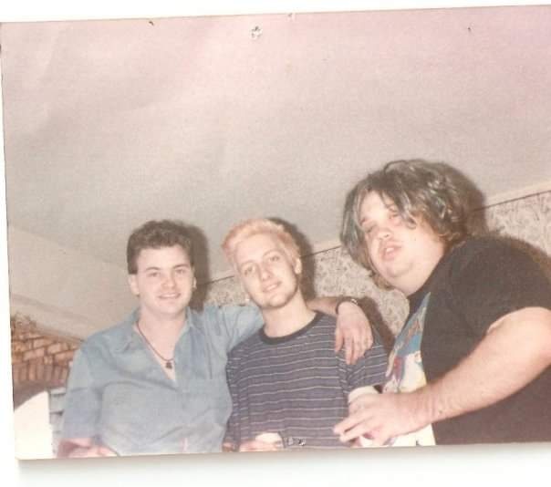 Happy birthday,  Tre Cool! 
Green Day.
Here we are after an interview in 1992. 