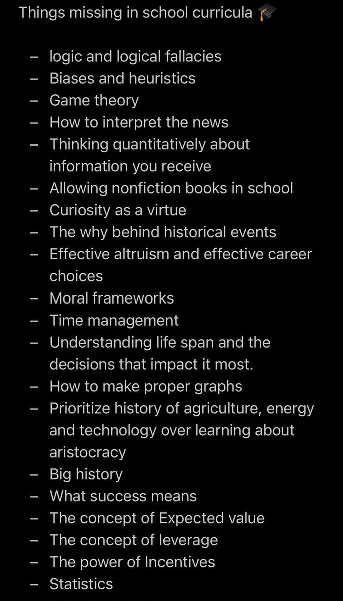 Have been keeping a list