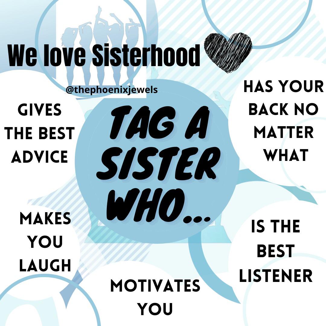 ⭐️Shout out your friends/sisters ⭐️

If you were tagged just know you are appreciated 🥰 

#SheMustBeAJewel 
#sisterhoodunited 
#sisterhoodispowerful 
#womensupportingeachother 
#friendship❤️
