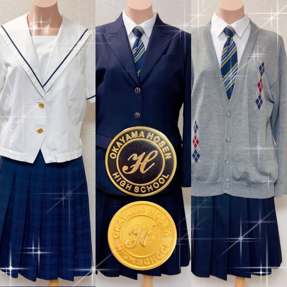 岡山県 岡山県立岡山芳泉高等学校 女子高校制服 4点