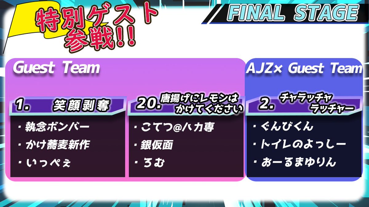 kkcup_official's tweet photo. 本日【第4回 #KKCUP 】 本戦です!!
過去最高レベルの予選を勝ち抜き本戦に駒を進めた猛者達はこちら!
どのチームが2021最後のKKCUPを取るのかそして優勝賞品を獲得するのか楽しみです!
本日20:30より本戦実況配信スタートです。
実況先
https://t.co/7OSumWvR0e
#APEX #AJZ #カスタムマッチ https://t.co/NOHUKmAYST