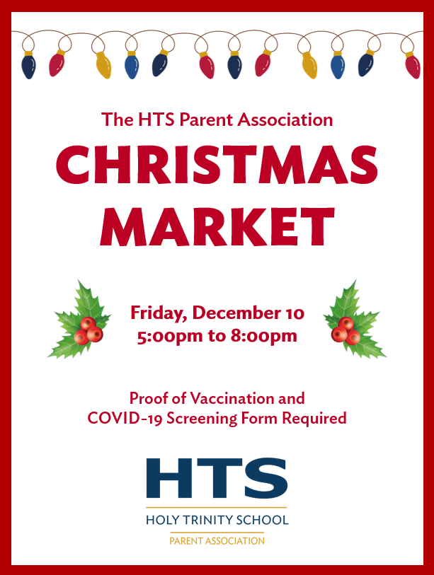 HTSParents's tweet image. Let’s get ready for tomorrow’s Xmas Market! Check your email for the COVID-19 screening link, write your letter to Santa, and if you haven’t already, prepare your items for the 1-2-3 Drive. Remember to bring proof of vaccination for attendees over the age of 12. #HTSChristmas