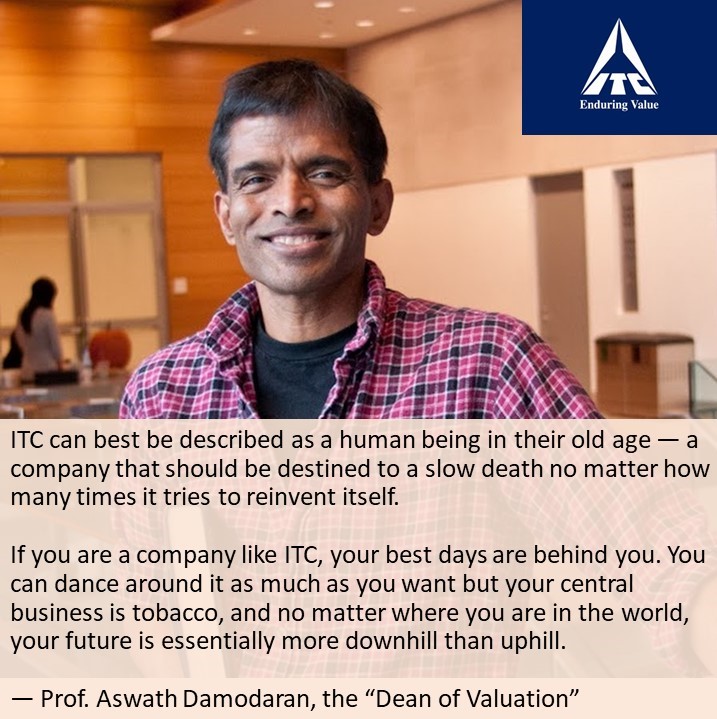 #ITC can best be described as a human being in their old age... #ET