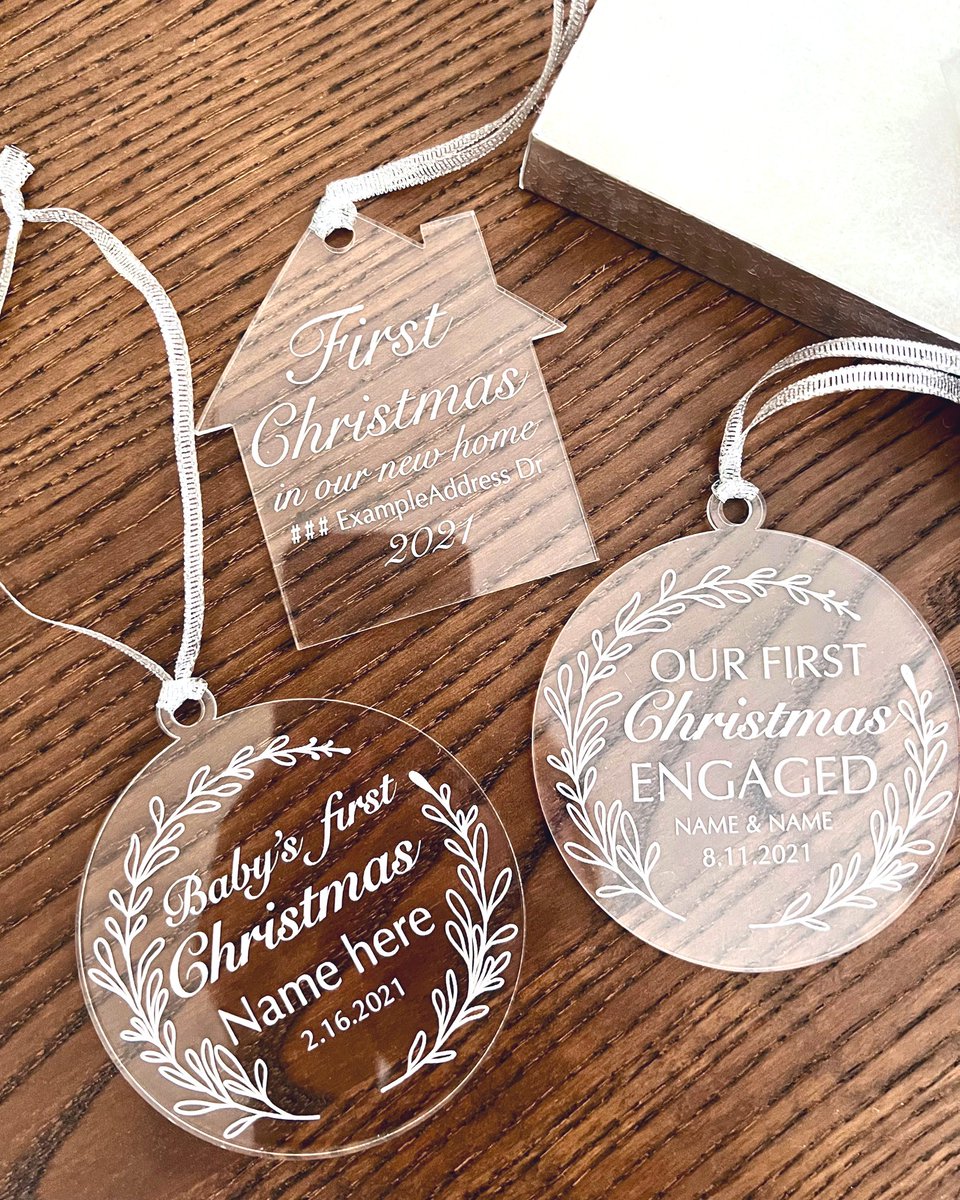Customizable ornaments!✨💍🏠
Order by tomorrow with standard shipping for Christmas🎄
etsy.com/shop/NomadKandi