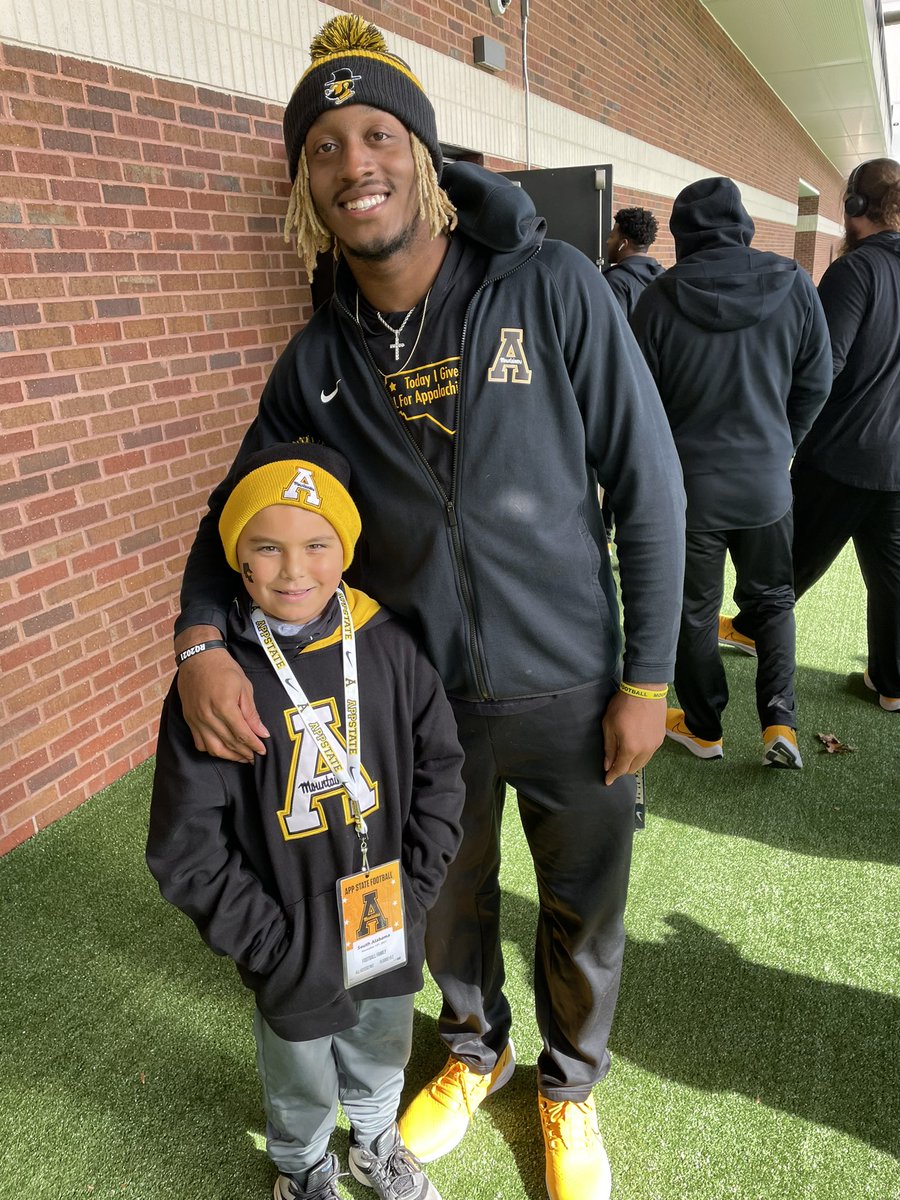 Coach_Allen54's tweet photo. @Cam_Peoples6 Your biggest fan in Florida is one happy kid! Can’t wait to watch you and your teammates in the bowl game and next season! Go App! #runcamrun https://t.co/a6HOLCTutJ