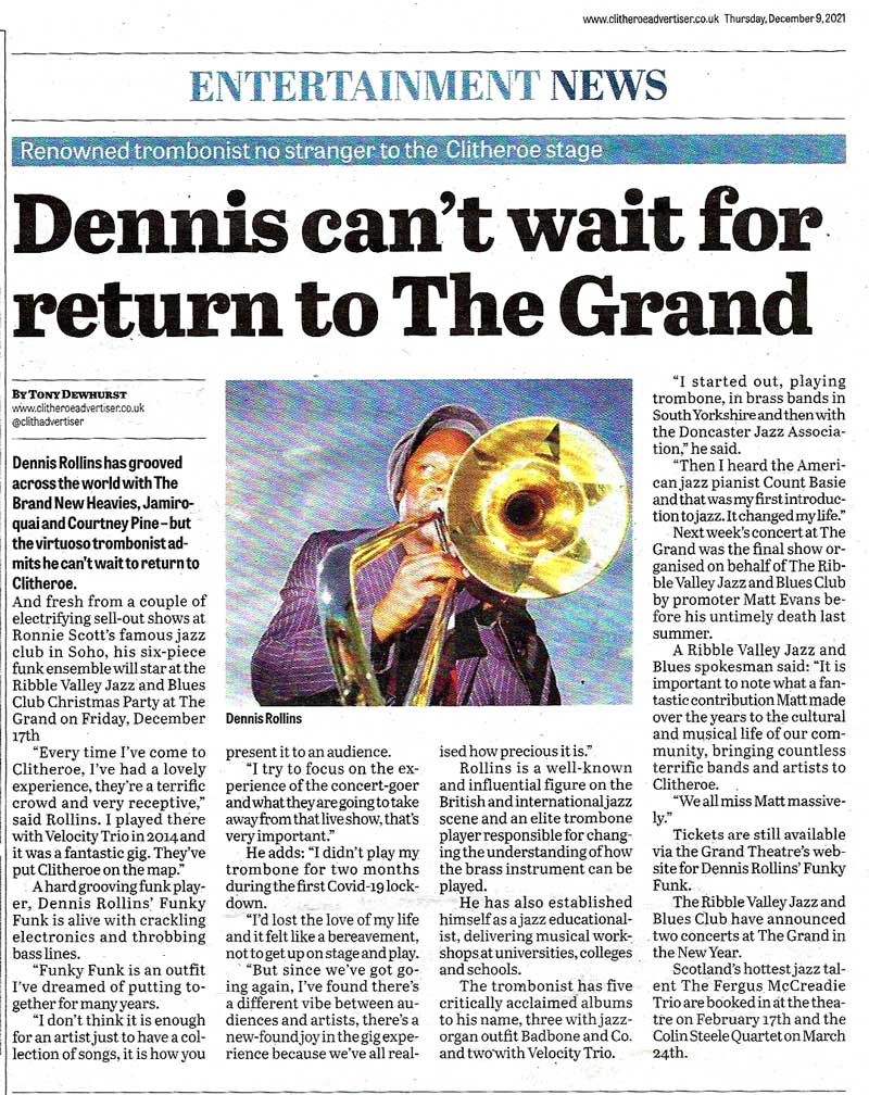 Cracking article in <a href="/clithadvertiser/">Clitheroe Advertiser</a>