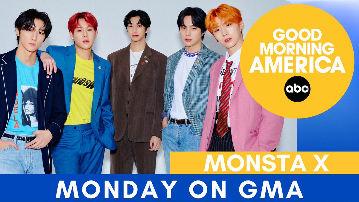 RT @GMA: MONDAY MORNING ONLY ON #GMA!!  

Get ready for a performance by @OfficialMonstaX!

#MonstaXonGMA https://t.co/d428mh37Qa