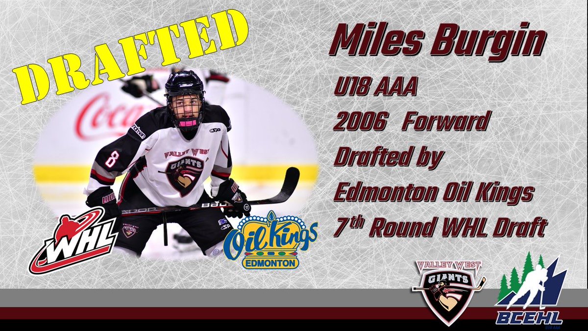 Congrats Miles on being drafted by <a href="/EdmOilKings/">Edmonton Oil Kings</a> in today’s <a href="/TheWHL/">Western Hockey League</a> draft.
