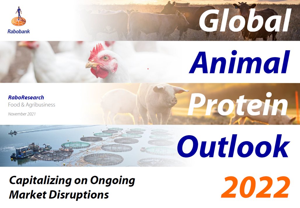 Continued but slower protein production growth, strong demand but higher costs. This is  <a href="/raboresearch/">RaboResearch</a> AP outlook for 2022. The report is here bit.ly/3yd6Xn3. @gevesteven and I talk with <a href="/justin_sherrard/">Justin Sherrard</a> in a short version on our podcast channel bit.ly/3DEc9Bp