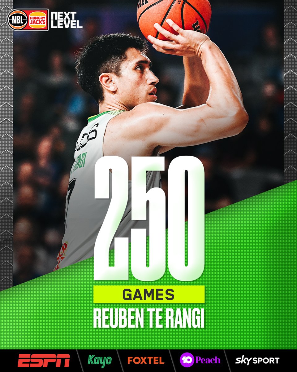 NBL's tweet photo. Two-Fifty for Te Rangi 🙌

Big shout out to @RTeRangi who chalks up NBL game number 250 when the @SEMelbPhoenix take on the Breakers tonight!

7:30pm AEDT live on @ESPNAusNZ | @kayosports #NBL22 https://t.co/EIOHFT94RZ