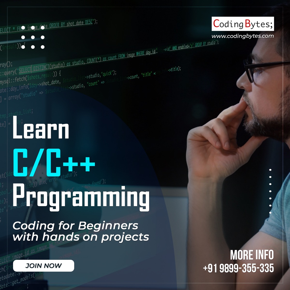 coding_bytes's tweet image. Learn C and C++ Programming at Coding Bytes
Book a Free Demo Class Now!
✅ Call: +91 9899-355-335
✅ Visit: codingbytes.com
#c++ #cprogramming #datastructurecourse #codingbytes #learncoding #learnprogramming #training #programming