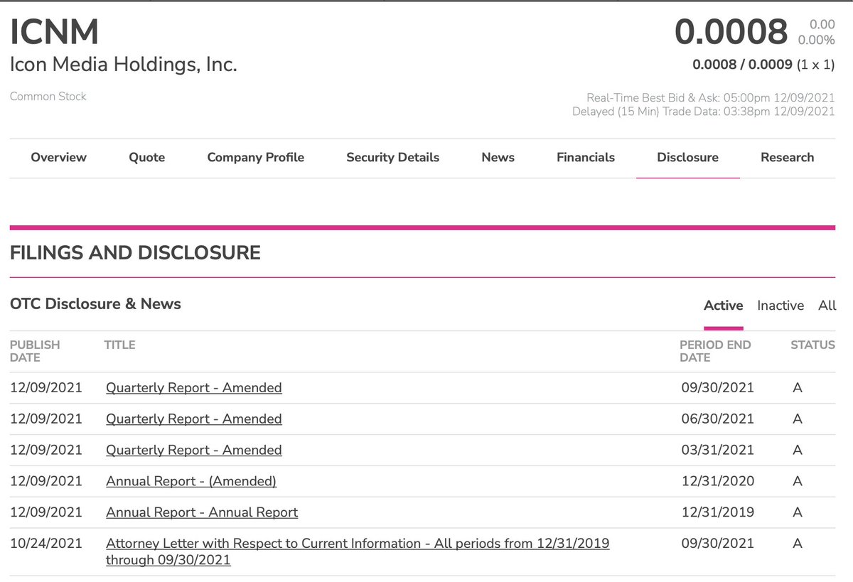 MattRiv2's tweet photo. $ICNM Just dropped Amended Filings. No Dilution. Reverse Merger Plan Confirmed When Complete. https://t.co/CAVPed9rdp