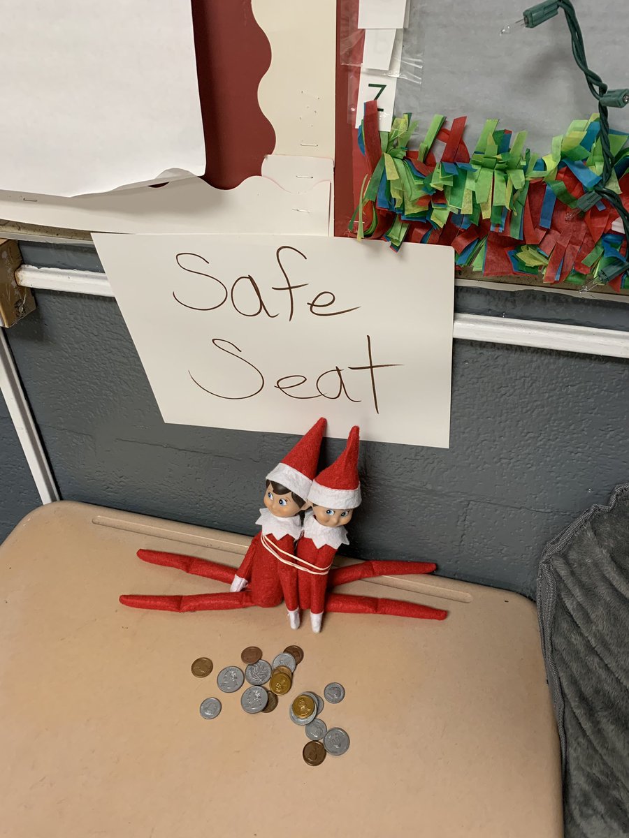 HutchesonKaylee's tweet photo. The Elves are back &amp; @dlouder23 and I  are having way too much fun in 2nd grade 🤣🎄 https://t.co/8VYUZ0b1wX