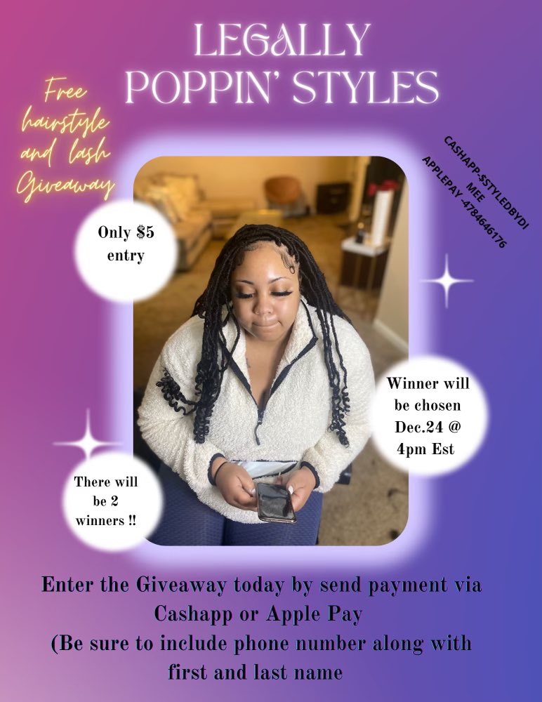 This_Diamondddd's tweet photo. GiveAway is now until December 23 💙
1winner will get hairstyle and lashes 
- winner will win lashes 
Cashapp-StyledbyDimee
Applepay-4784646176

#share https://t.co/nNcftbZSOp