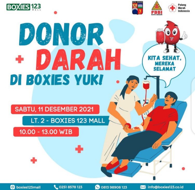 #INFO #DonDar #Bogor #Jabar | 11 Desember 2021 | 10.00 - 13.00 WIB | Lt. 2 Boxies 123 Mall. Jl. Raya Tajur No. 123 | <a href="/Tribun_Bogor/">Tribun Bogor</a> <a href="/AyoBogorCom/">Ayo Bogor</a> <a href="/AIS_BGR/">AIS Regional Bogor</a> @KisiFmBogor <a href="/infobogor/">BOGOR</a> <a href="/txtdrbogor/">back up akun txtbgr</a> <a href="/bogorrayainfo/">Bogorinfo</a> <a href="/AyoBogor/">Bogor Harus Maju</a>