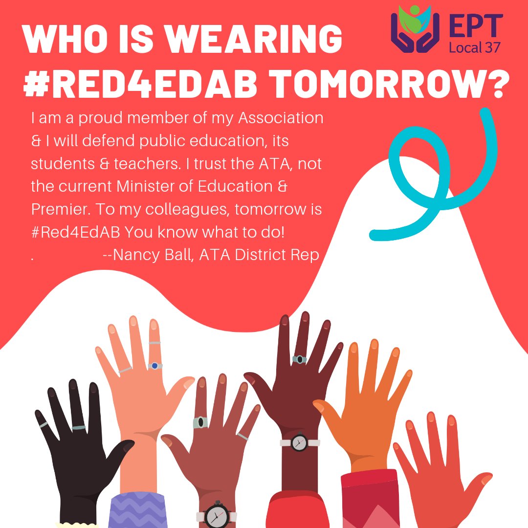 We will be wearing #RedForEdAB tomorrow! Join us. #Red4EdAB