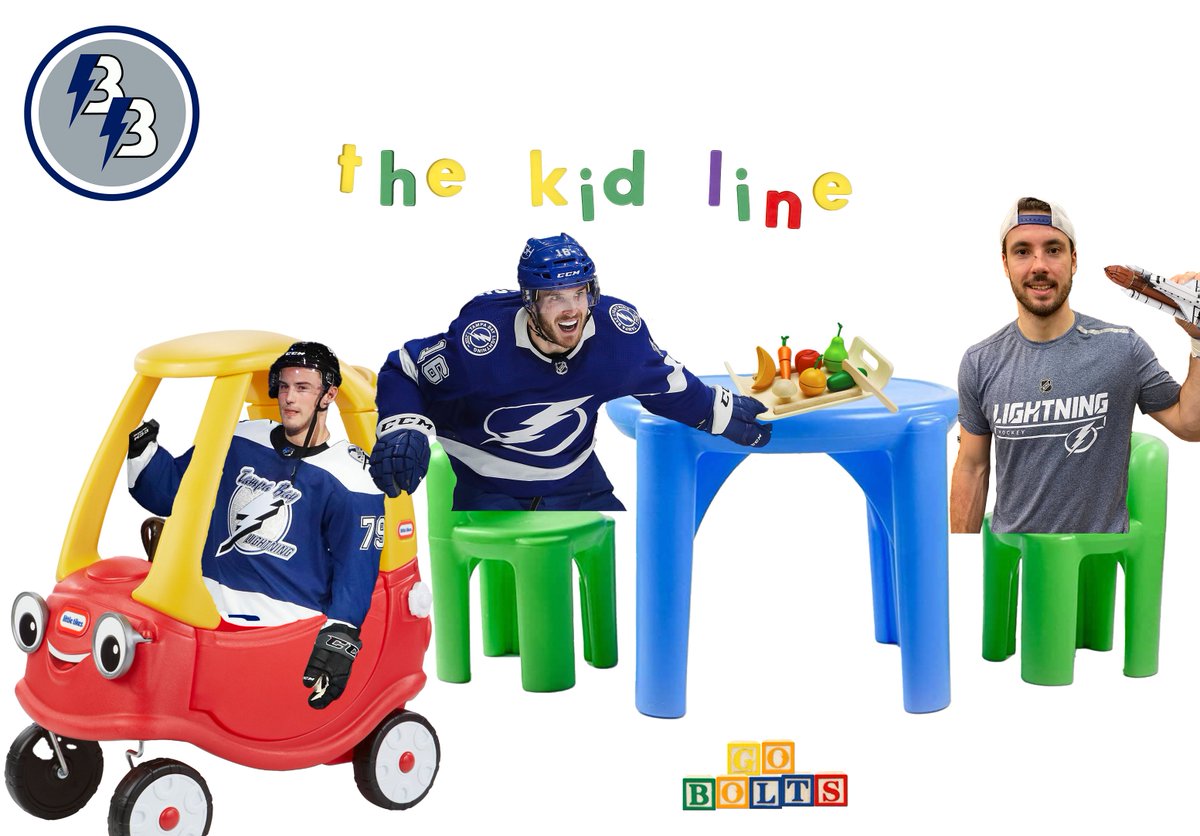 BoltsBesties's tweet photo. Here it is, the kid line ⚡️⚡️⚡️

#GoBolts @TBLightning @Raddy1998 @RussianRocket13 #rosscolton https://t.co/FkhI8zaVAM