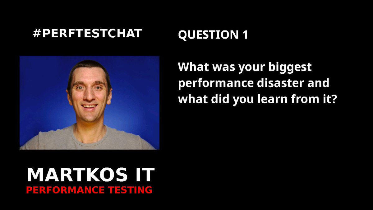 MartkosIT's tweet image. Q1) What was your biggest performance disaster and what did you learn from it?
#PerfTestChat
#PerformanceTesting
#PerformanceEngineering