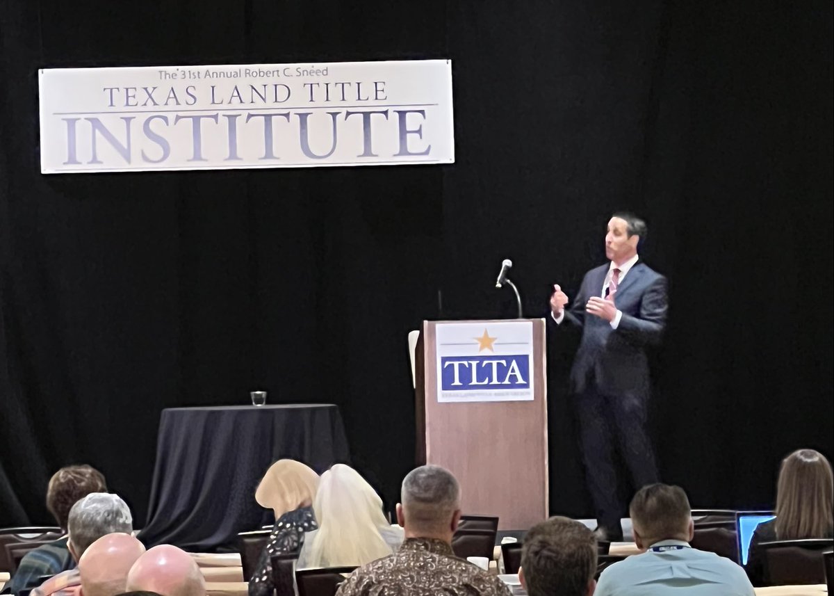 An update on the Texas economy from ⁦<a href="/Glenn_Hegar/">Glenn Hegar</a>⁩ at the ⁦<a href="/TLTA/">TexasLandTitle Assn</a>⁩ Texas Land Title Institute. #TexasGrowth #TexasEconomy