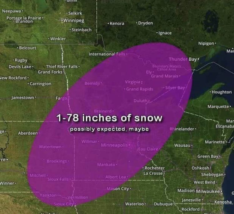 Give me a more accurate Minnesota weather forecast, I’ll wait. https://t.co/pJBgzovNbC