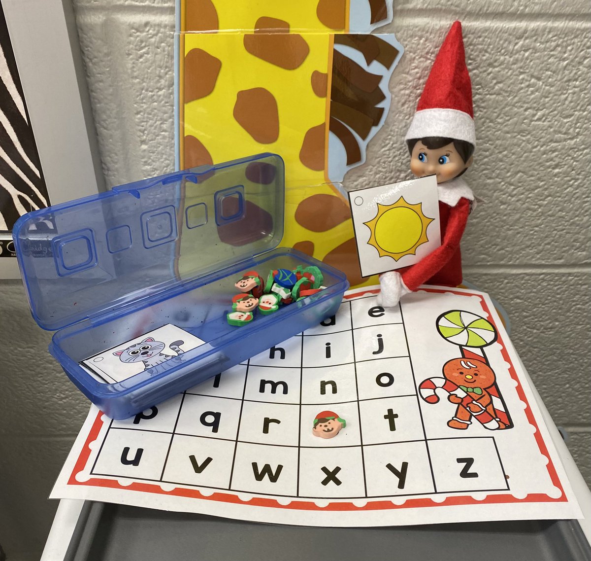 jovteach's tweet photo. Look what Snowflake found today! She had some fun matching letters and sounds. We love writing about all her adventures! #ClassroomElf #SnowflakeAdventures #WEStandTogether #becomebelongNYCSD @WESpolarbears https://t.co/5AQSEL8kWb
