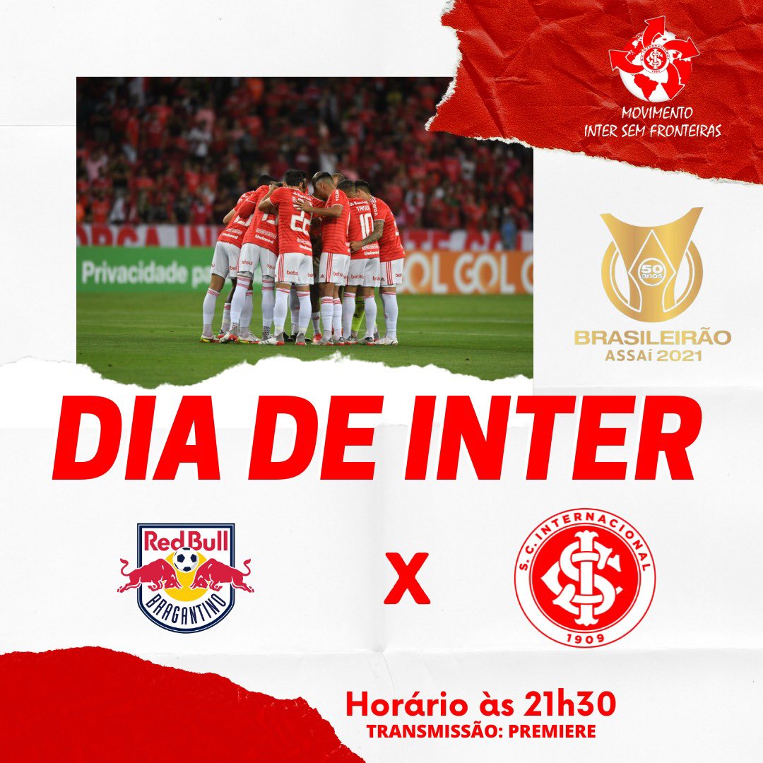 intersfronteira's tweet photo. #DiadeInter no Brasileirão! O @SCInternacional joga hoje, fora de casa, contra o Bragantino. A partida começa às 21h30. Transmissão: Premiere e @rdcolorada. 🇦🇹 #intersemfronteiras
#scinternacional
#nadavainosseparar https://t.co/JSOy14CGQu