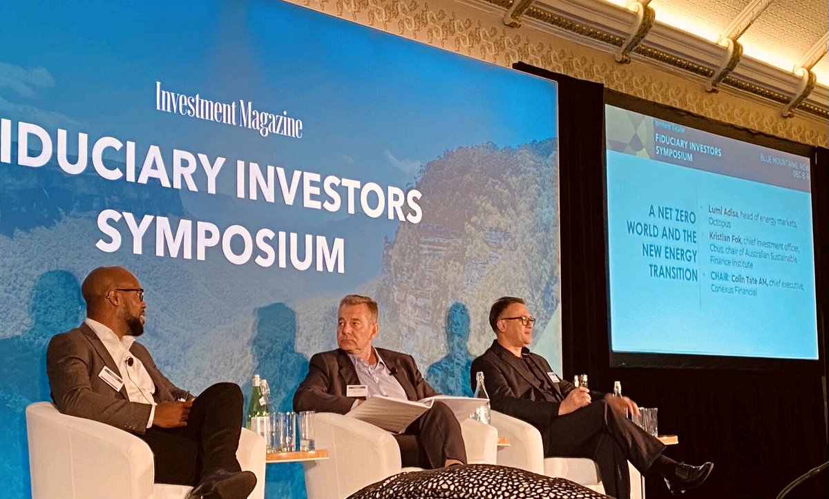 AdisaLumi's tweet photo. It was great to represent Octopus Australia &amp; speak on Australia's journey to Net Zero &amp; what that means for the investing community at the Conexus Financial pensionfund and superfund conference. 

Institutional investors have a big role to play in Australia's decarbonisation. https://t.co/TKazkHebqE