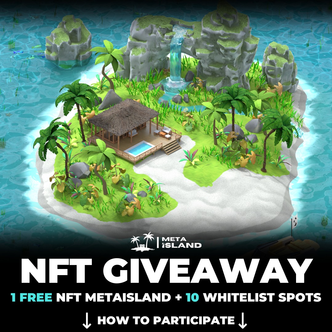 1 NFT and 10 whitelist spots to be won!🎁
>> Results on December 15th

🏝To enter:
1. Like and Retweet
2. Follow our twitter
3. Tag 2 NFT friends in comment
4. Join our discord (discord.gg/XJn2j5kCq2)

Bigger Giveaways are coming in our Discord, join and meet Meta Islanders!