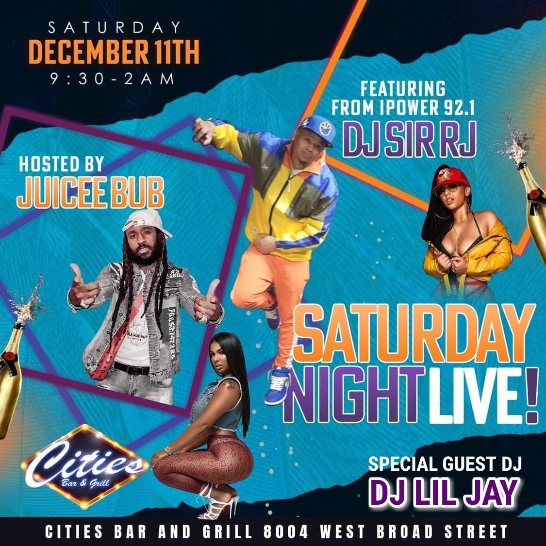 IAMDJLILJAY's tweet photo. #SaturdayNightLive This Sat 9-2AM @ #CitiesBar Hosted By @JuiceeBub  Music By @DJSirRJ &amp; @IAMDJLILJAY https://t.co/I8giLinkHA
