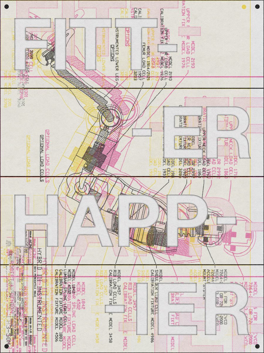 Fitter happier, radiohead poster design
