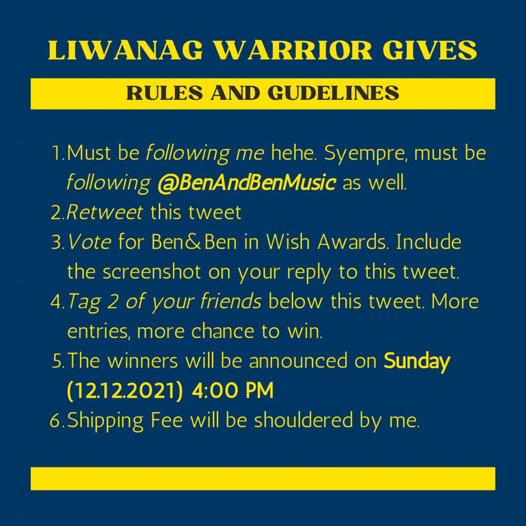 LiwanagWarrior's tweet photo. hiiii liwanag!

For the mechanics of the giveaway, just refer to the pictures pasted below

Wish Awards link: https://t.co/5BF1FOfUNX https://t.co/1aoQyZV4kz