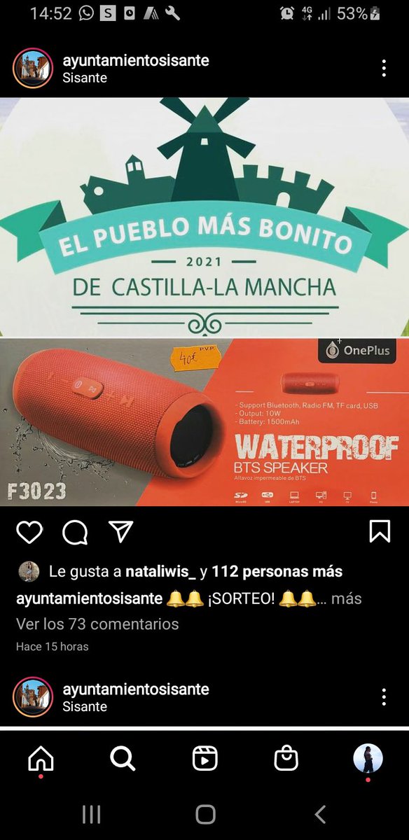 ManuTarrega's tweet photo. @CMM_es @ElPuebloCMM Yo quiero mi altavoz Waterproof @ayuntamientosisante https://t.co/B3OiGPK8Mr