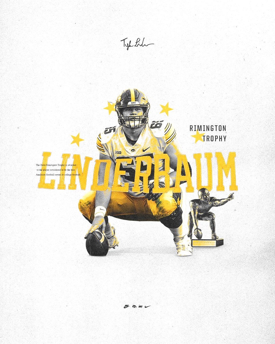 The Best Center in the Nation ‼️ Tyler Linderbaum is your 2021 Rimington Trophy winner. #Hawkeyes