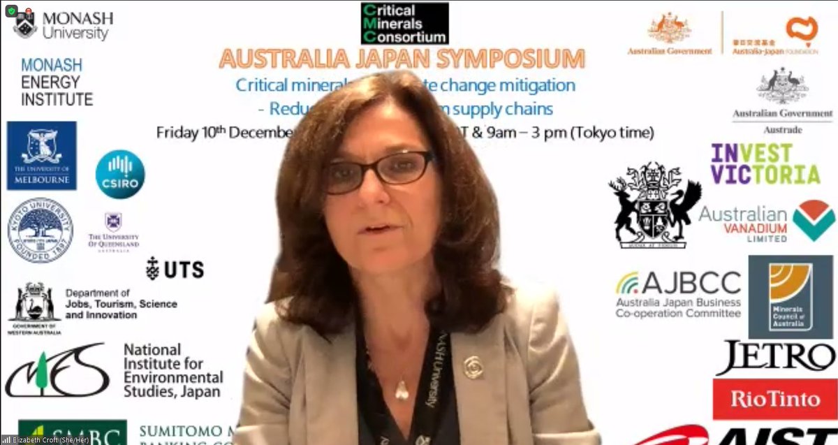 Professor Elizabeth Croft, Dean of Engineering at Monash University, just opened the AUSTRALIA JAPAN SYMPOSIUM by providing a fantastic overview of the activities and opportunities in the Critical Minerals research and industry engagement. Inspiring and energetic as always!