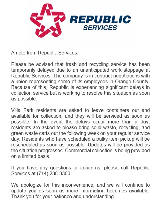 City of Villa Park (@cityofvp) on Twitter photo 